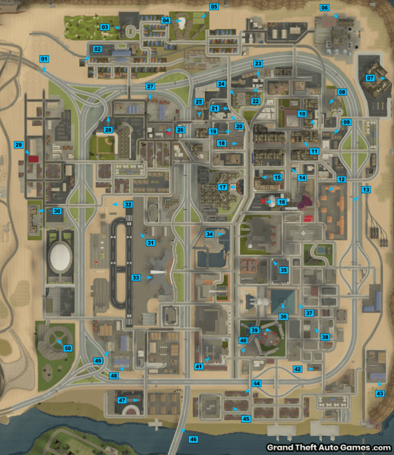 San Andreas GTA Map - GTA Games