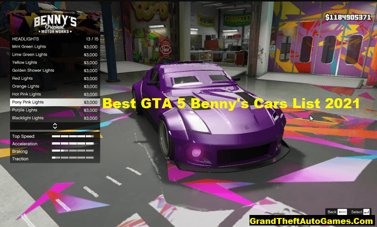List of Best GTA 5 Benny's Cars List 2022